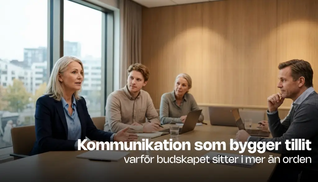 Kommunikation som bygger tillit varför budskapet sitter i mer än orden - Mindley